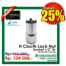 H Clutch Lock Nut Socket 1/2" Dr