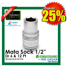 Mata Sock 1/2" DR 6 & 12 PT Tekiro