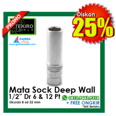 Mata Sock Deep Wall 1/2" DR 6 & 12 PT Tekiro
